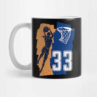 Retro No 33 Woman Basketball Grunge Jersey Gift For Women Girl Mug